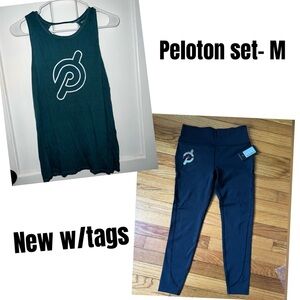 Peloton Set- Move Misson Seamed leggings- and twist back tank- women’s M